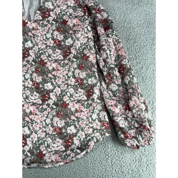 BTFBM Shirt Womens 2XL XXL Multicolor Plus Floral Amazon Lined Lightweight Top - Picture 4 of 11